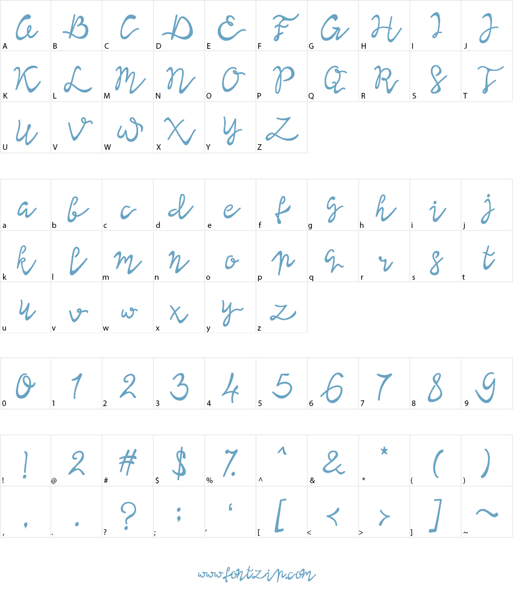 Lisna Font Character